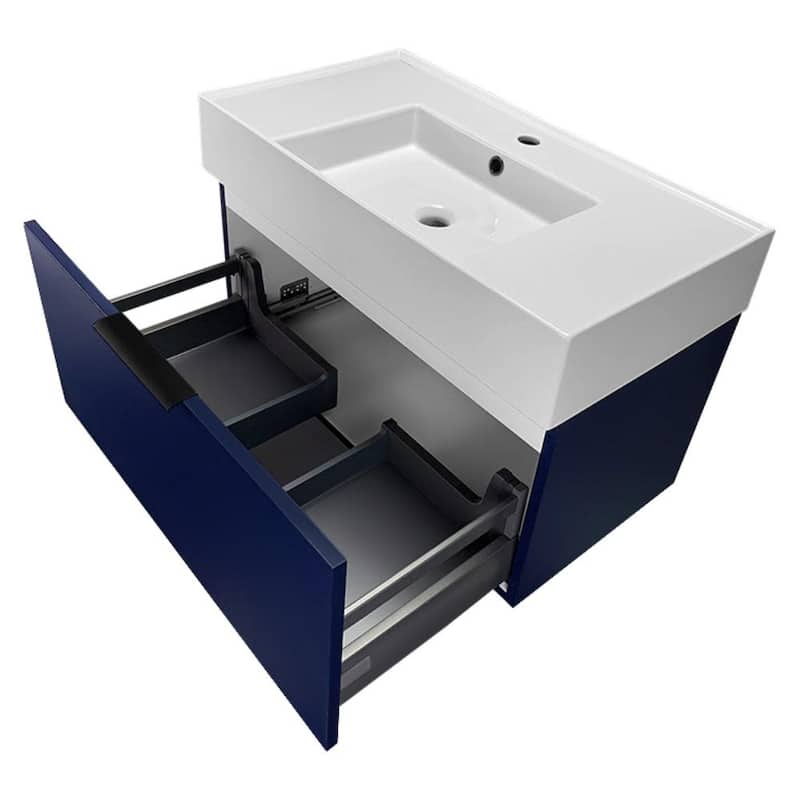 Nameeks Derin-3217-W-S Derin 32" Wall Mounted Single Basin Vanity Set