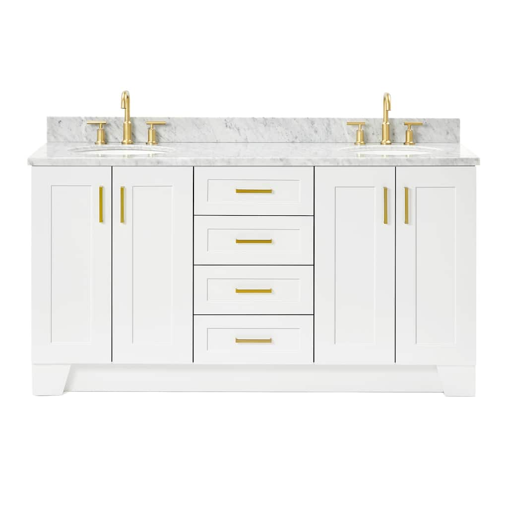 Ariel Q067DCW2OVO Taylor 66" Free Standing Double Basin Vanity Set