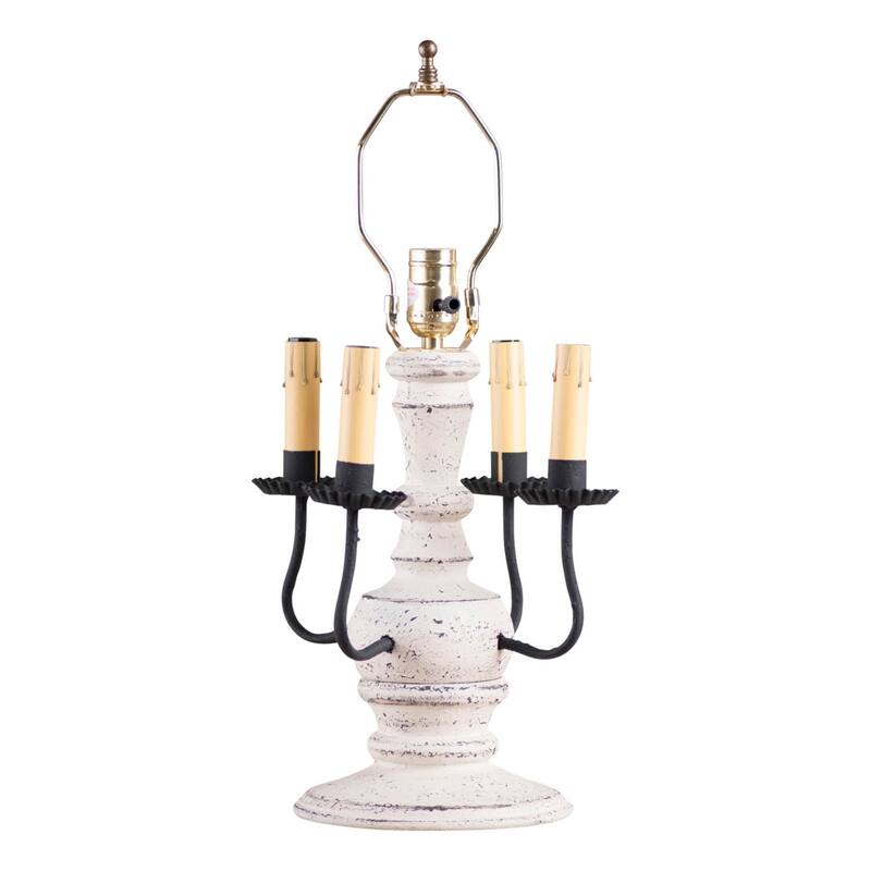 Cedar Creek Lamp Base In Vintage White - 22 X 11 X 11 inches