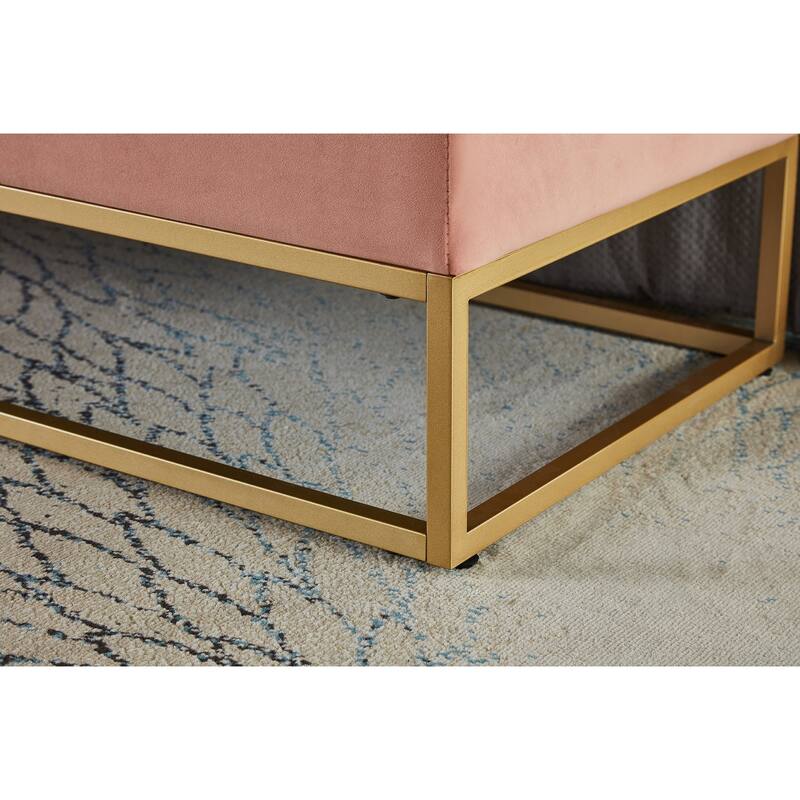 58.6" Bed Bench Metal Base with Storage
