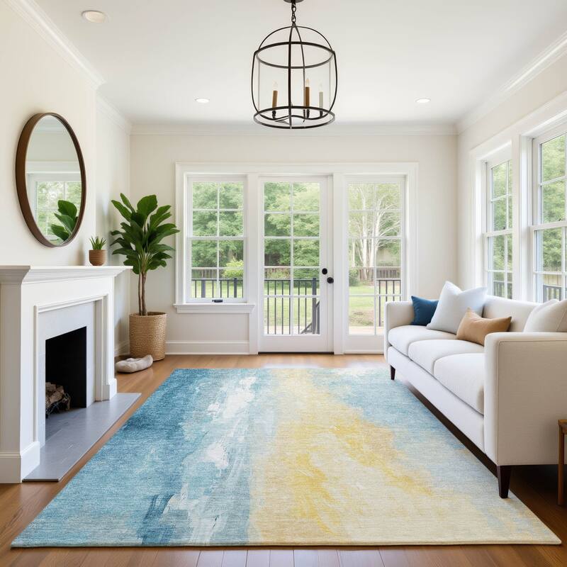 Premium Washable Super Soft Modern Watercolor Mayfield Rug