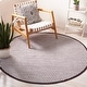 preview thumbnail 72 of 94, SAFAVIEH Handmade Flatweave Montauk Adrian Casual Cotton Rug 6' Round - Charcoal/Ivory - Round