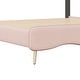preview thumbnail 13 of 12, Full size Velvet Platform Bed with bow-knot Headboard, Pink