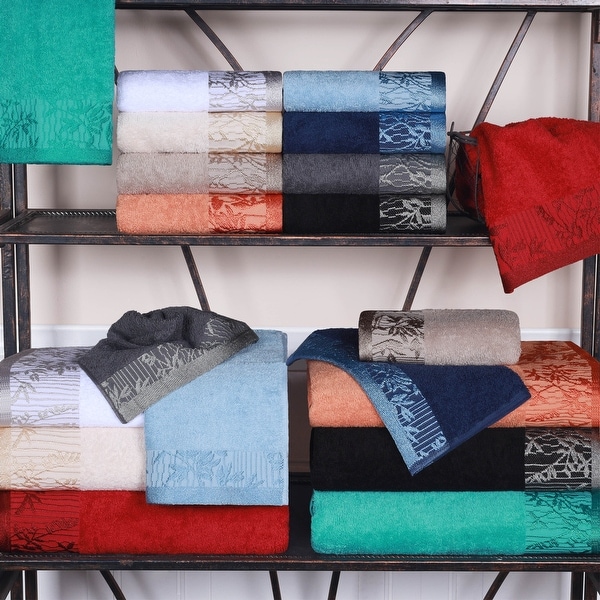 Vintage floral bath towels discount