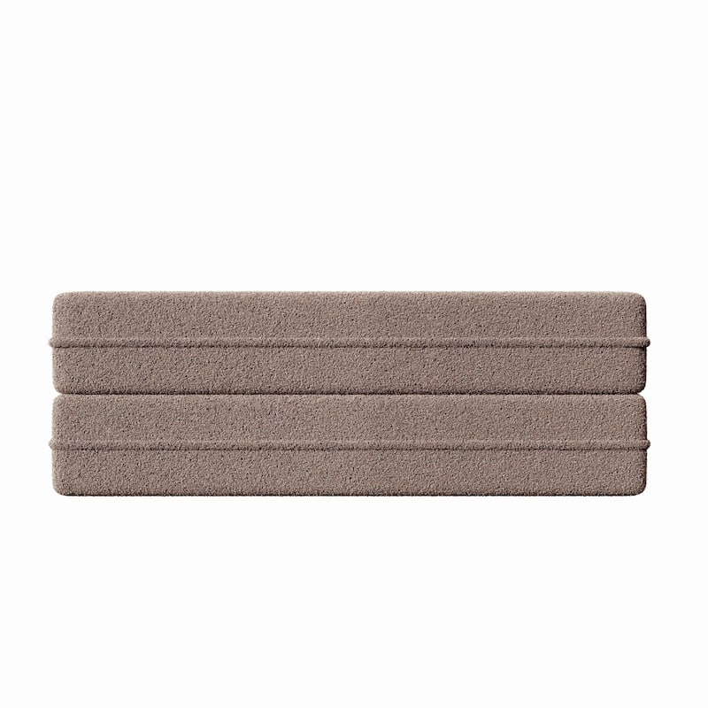 78" Convertible Folding Sofa Bed, Sleeper Sofa with Pillow, Modern Teddy Fabric Floor Loveseat Couch, Foam Mattress Sleeper