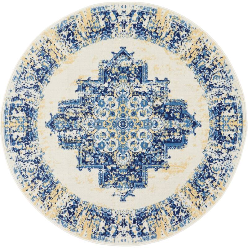 Nourison Grafix Distressed Vintage Medallion Area Rug