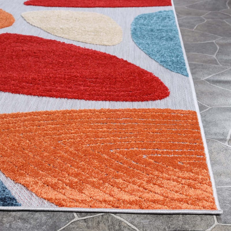 Superior Tulip Modern Geometric Indoor Outdoor Area Rug