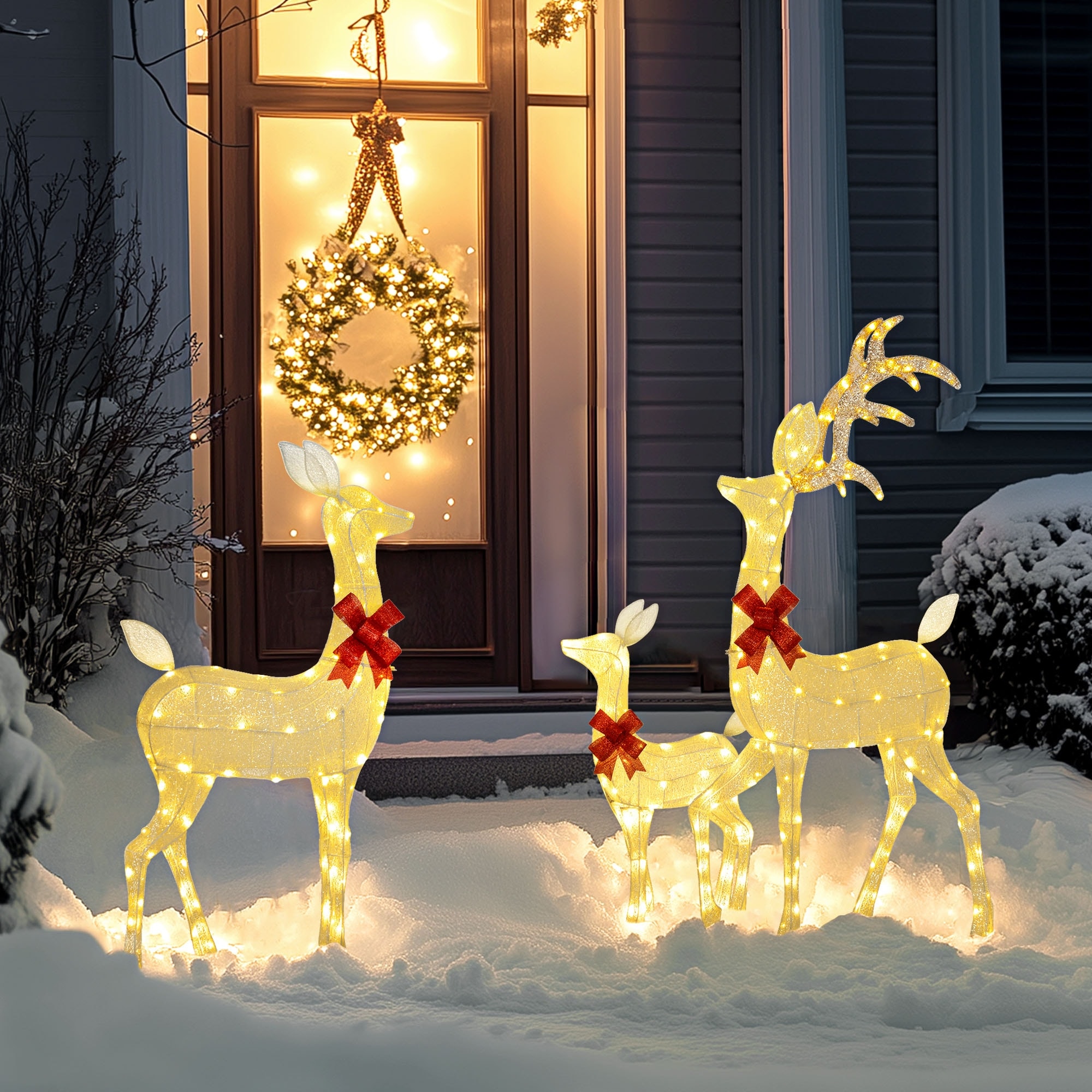 littleGarden♡ Outsunny Lighted Reindeer Christmas Decoration, 4.5ft 3