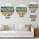 preview thumbnail 4 of 8, Designart 'Wooden Pier in Waving Sea' Oversized Coastal Wall CLock