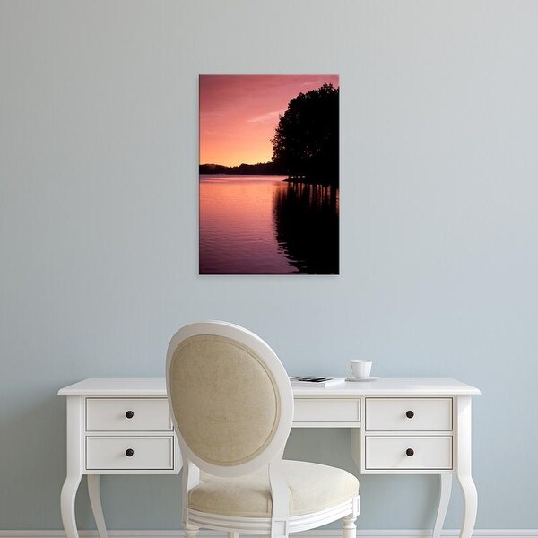 Easy Art Prints Gayle Harper's 'Sunrise On Lake' Premium Canvas Art