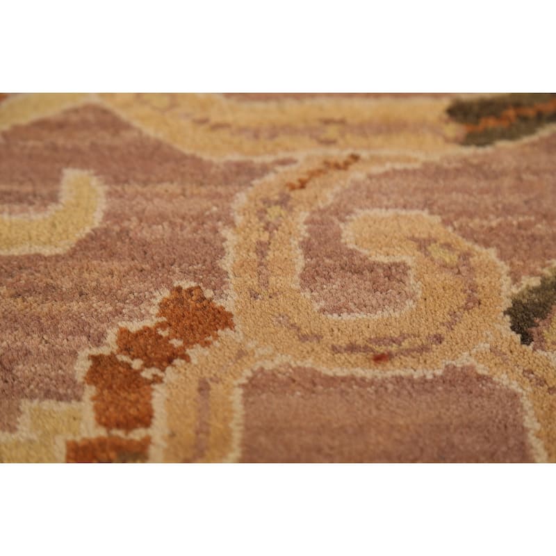 Brown Gold Art & Craft Oriental Area Rug Handmade Wool Carpet - 7'10"x 10'3"