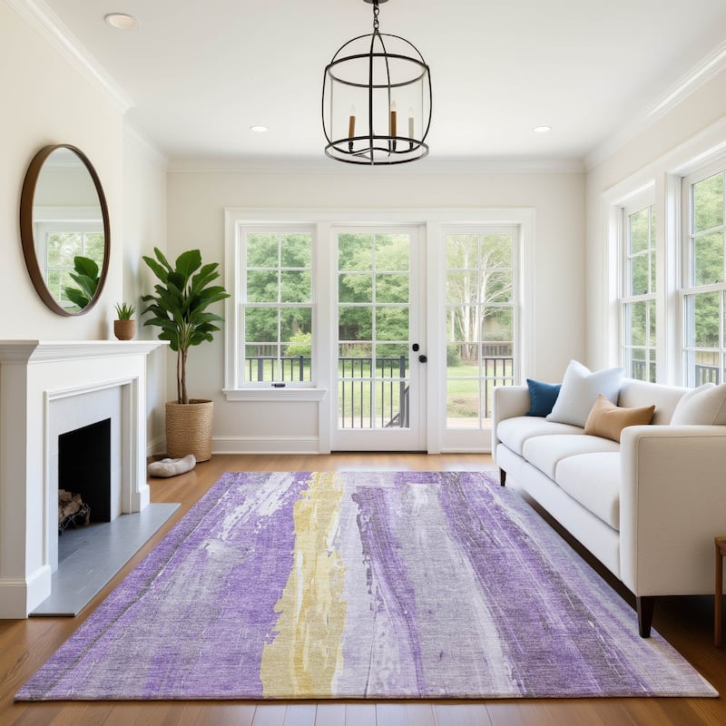 Premium Washable Super Soft Modern Brushstrokes Mayfield Rug