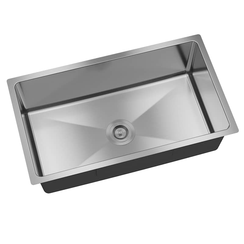 31 in. Undermount Single Bowl 18 Gauge Stainless Steel Kitchen Sink with Bottom Grid and Basket Strainer, cUPC Certified