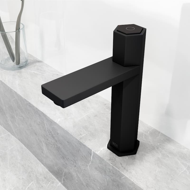 Vigo VG01053 Nova 1.2 GPM 8" H Single Handle Single Hole Bathroom