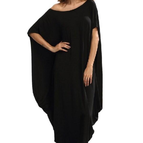 Shop Women S Boho One Off Shoulder Caftan Sleeve Harem Maxi Dress Ships To Canada Overstock 23018333