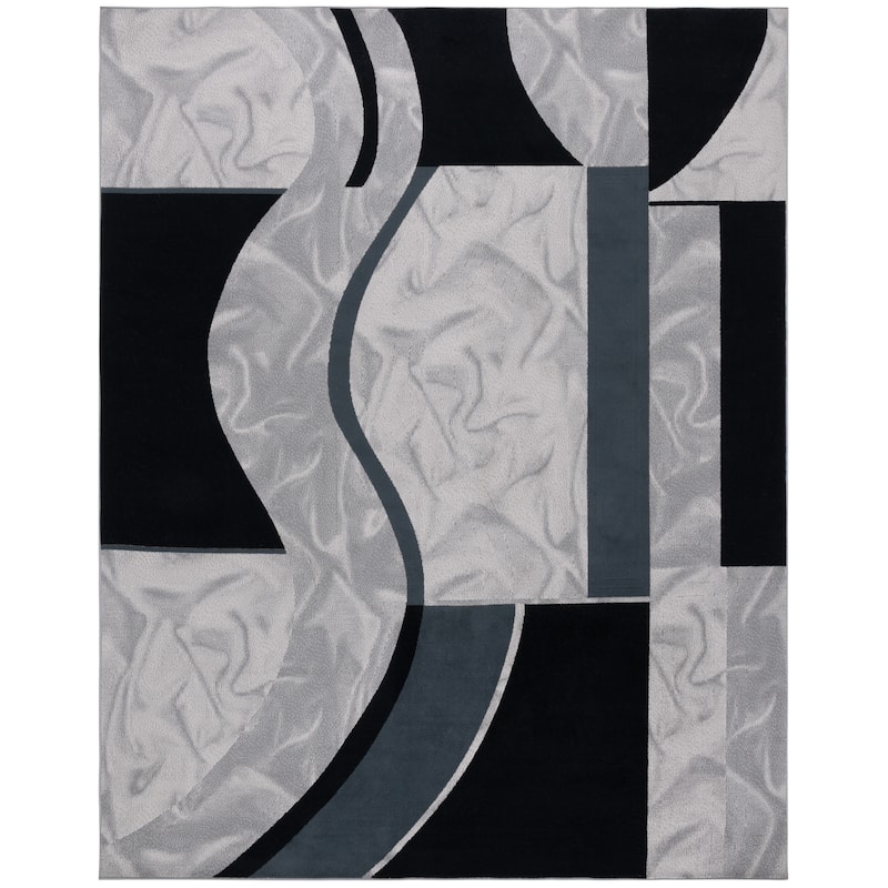 SAFAVIEH Odyssey Gumersinda Mid-Century Modern Rug - 9' x 12' - Ivory/Grey Black