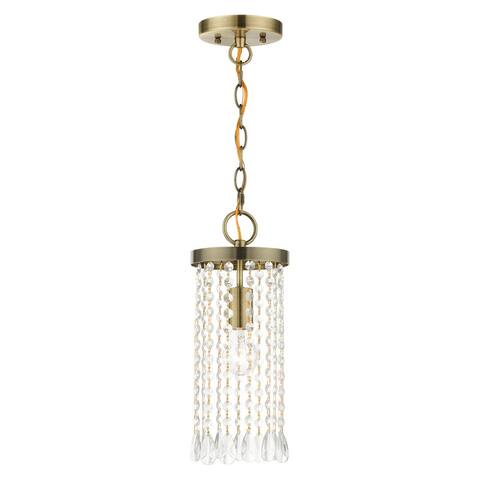 1 Lt Antique Brass Mini Pendant