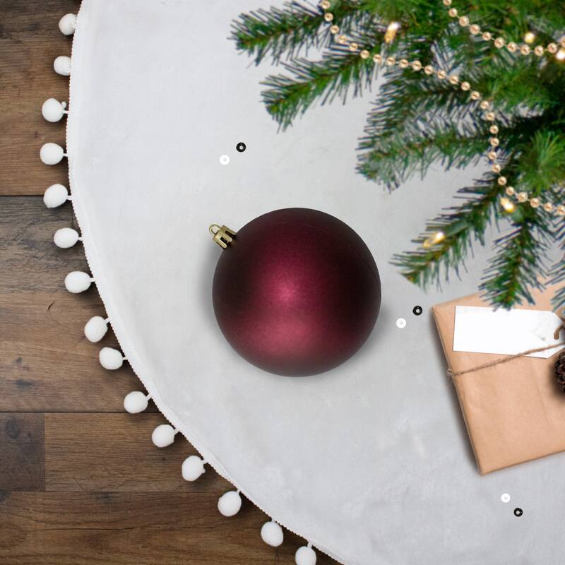 Matte Shatterproof Christmas Ball Ornament 4" (100mm)