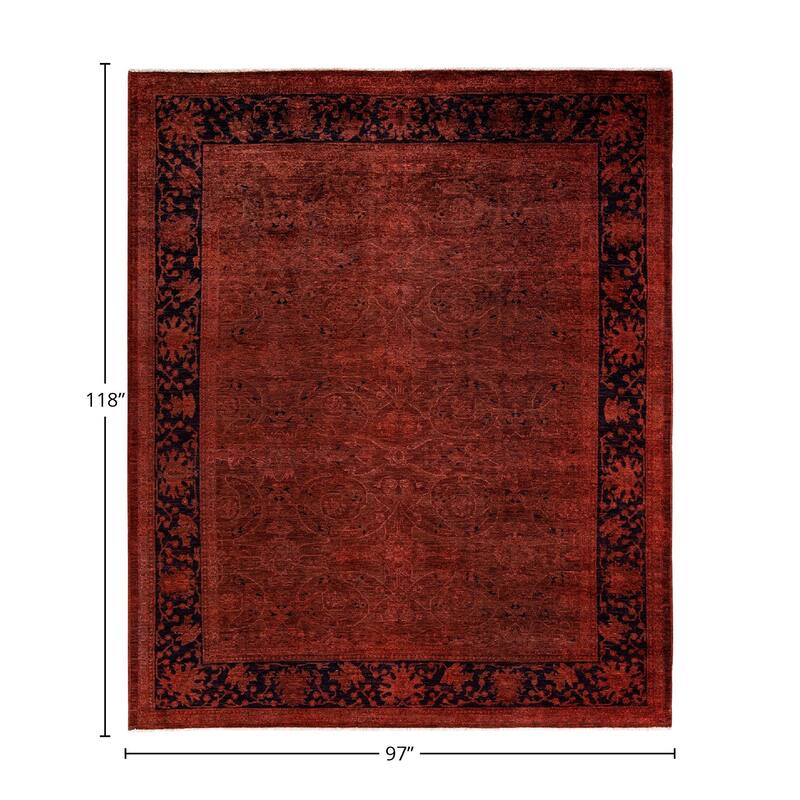 Vibrance, One-of-a-Kind Hand-Knotted Area Rug - Brown, 8' 1" x 9' 10" - 8' 1" x 9' 10"