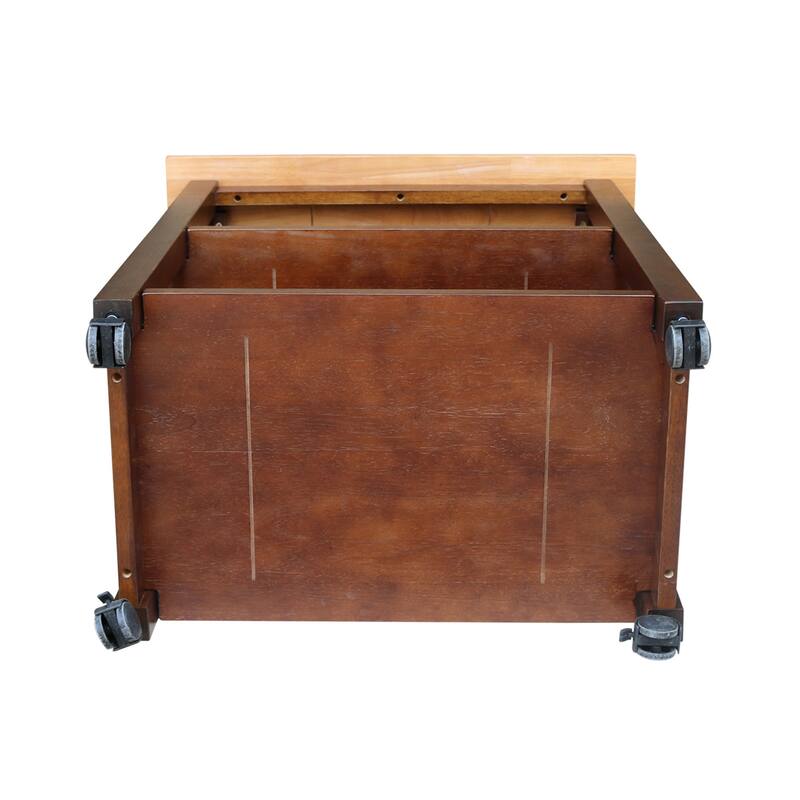 Porch & Den Estelle Solid Wood Microwave Kitchen Cart