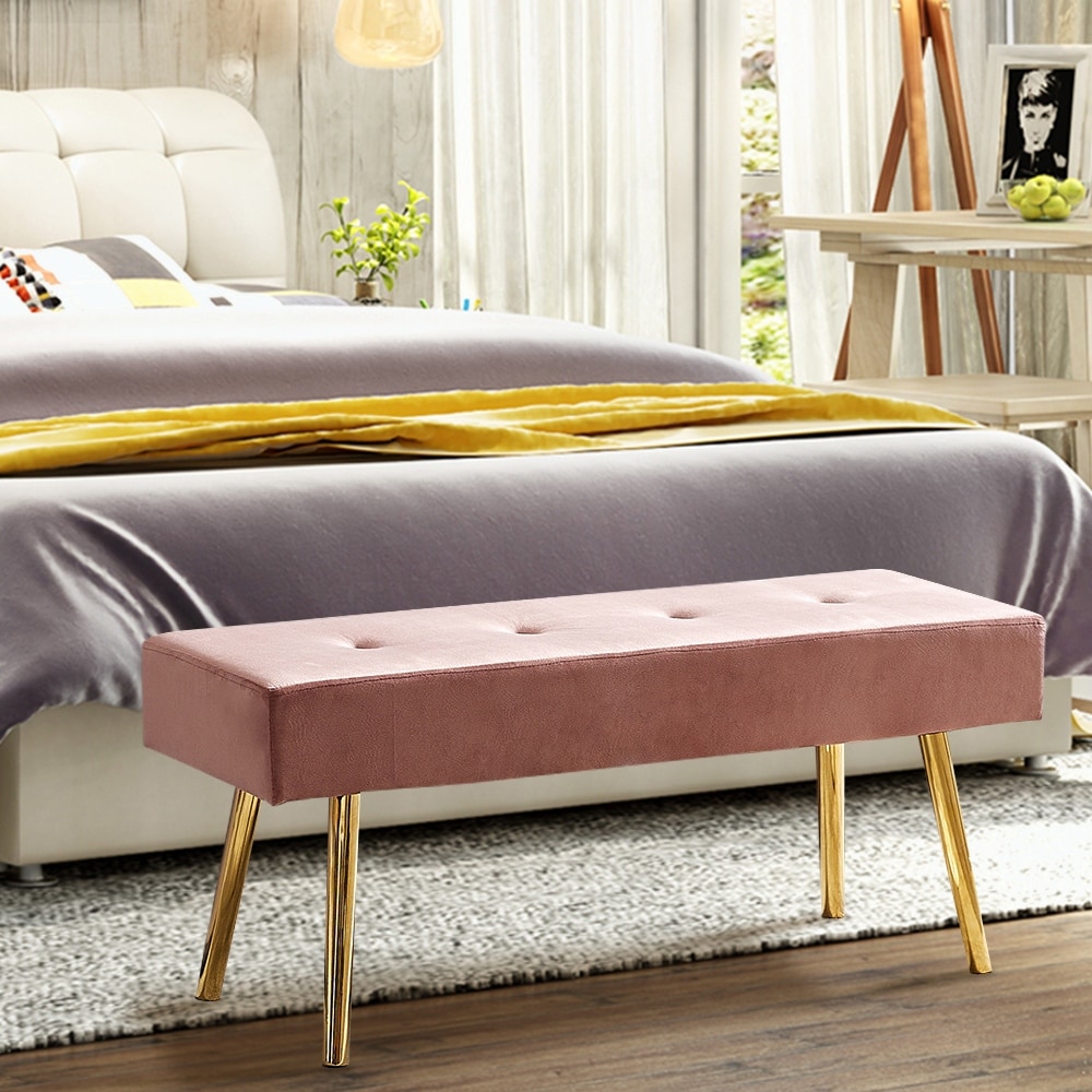 Velvet shop bench bedroom
