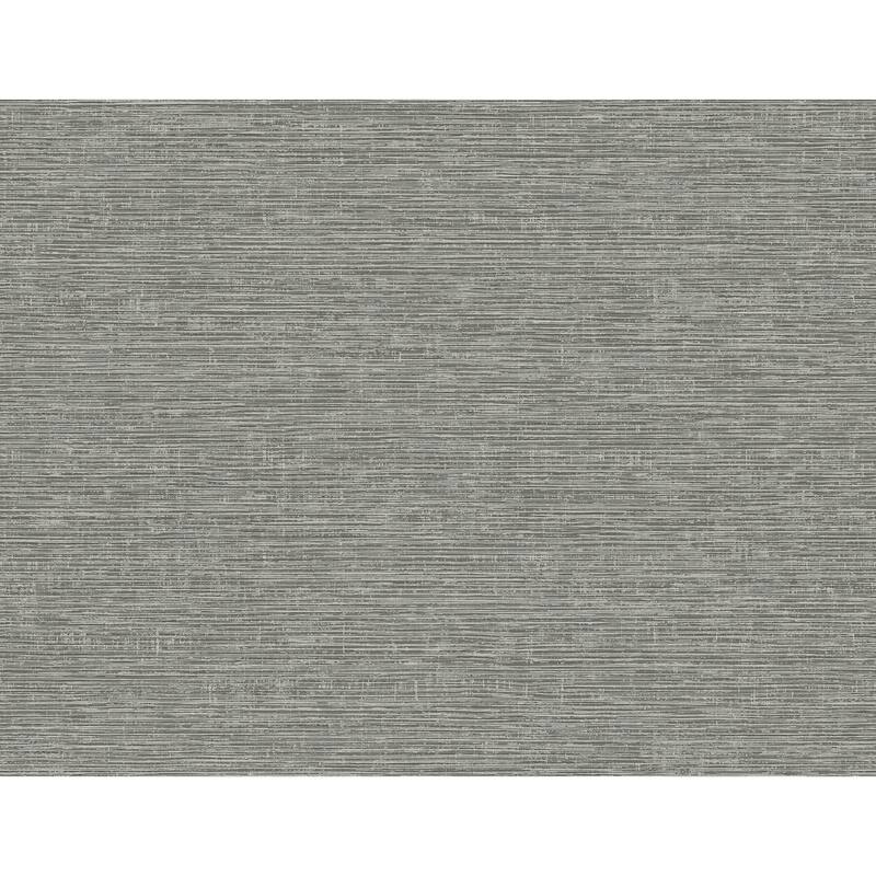 A-Street Prints Tiverton Charcoal Faux Grasscloth Wallpaper
