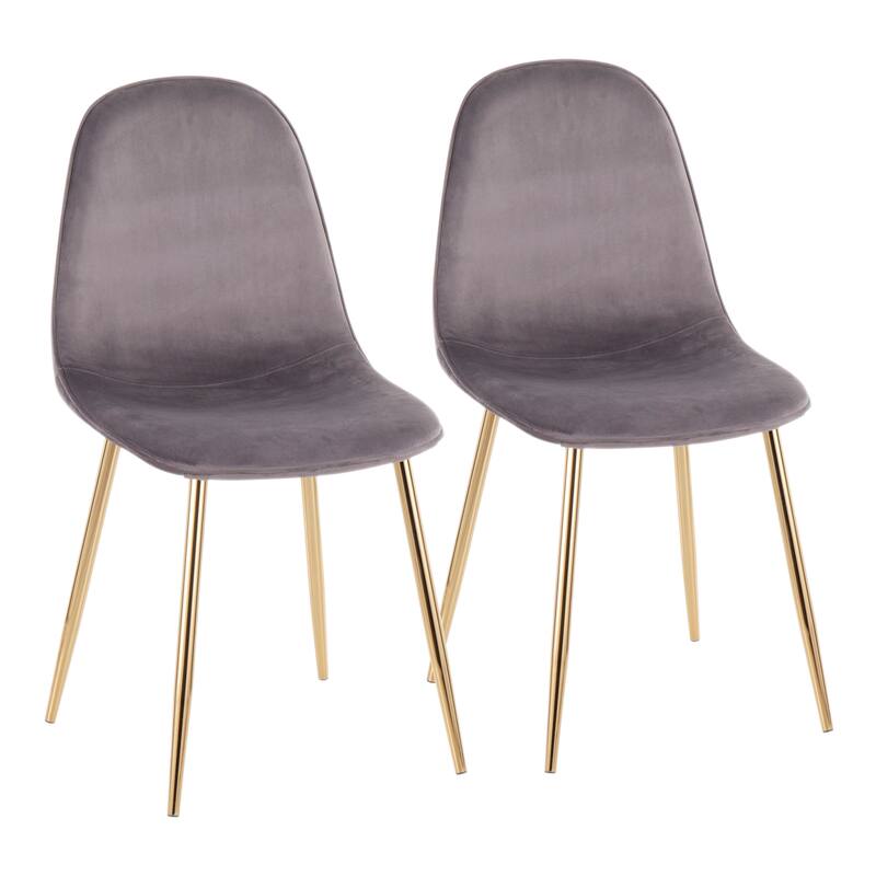 Silver Orchid Stone Gold Dining Chair - Set of 2
