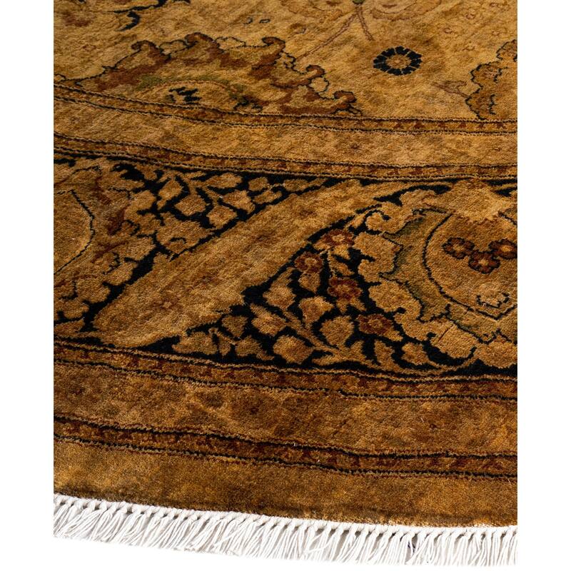 Overdyed One-of-a-Kind Hand-Knotted Area Rug - Gold - 9' 1" x 9' 1"
