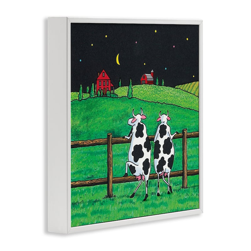 Stupell Girls Night Out Cows Framed Giclee Art Design By Roger Straub