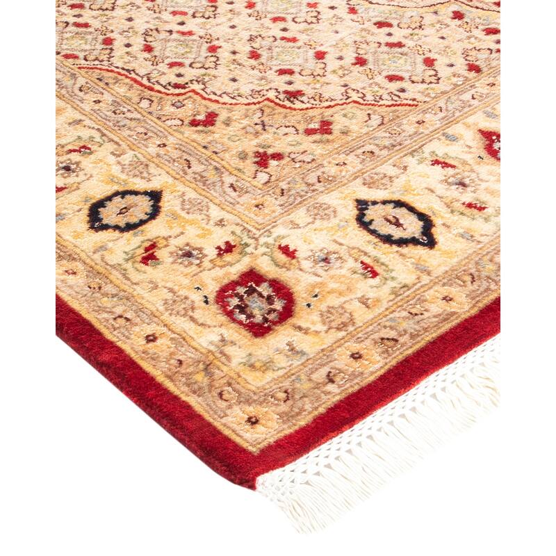 Overton Hand Knotted Wool Vintage Inspired Traditional Mogul Red Area Rug - 5 x 8