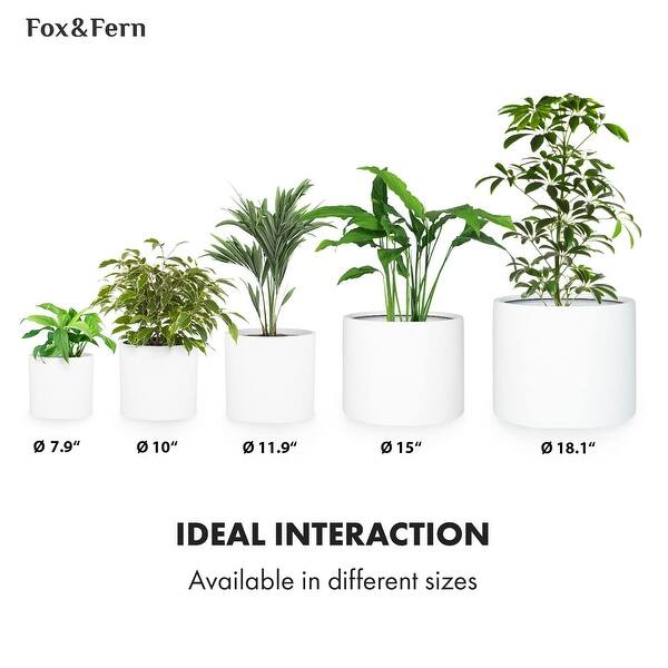 Plant Pots Indoor, White Planters for Indoor Plants - Fits Mid Century  Modern Plant Stand - Drainage Plug - Fiberstone - Bed Bath & Beyond -  38162934