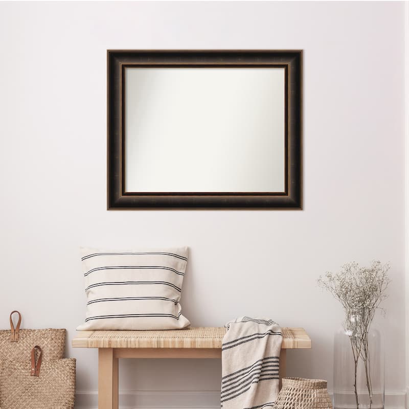Villa Oil Rubbed Bronze Non-Beveled Wood Framed Wall Mirror - Villa Oil Rubbed Bronze