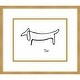 preview thumbnail 51 of 68, Le Chien (The Dog) by Pablo Picasso Framed Wall Art Print 21 x 18-inch - White/Gold