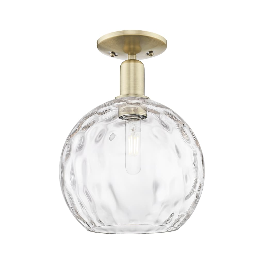 Innovations Lighting Endless Possibilities Arcadia - Athens Water Glass - 1 Light 10" Semi-Flush Mount
