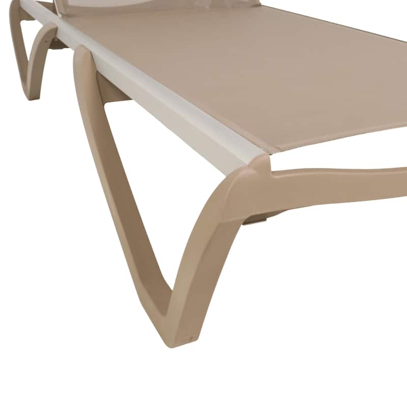 Furnish Theory Seabreeze Deck Patio Sunlounger Sun Lounger Lounge Chair Sling Chaise Lounger (Various Frame & Mesh Colors)