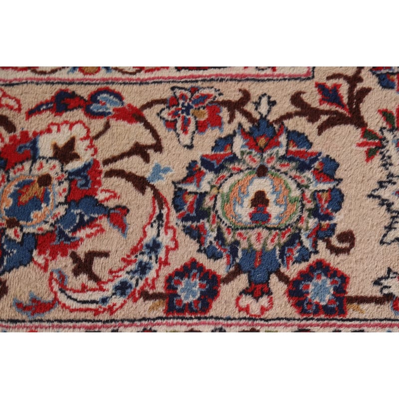Hand Knotted Oriental 100% Wool Carpet Traditional All-Over Beige & Ivories Najafabad Area Rug - 13' 6'' X 9' 9''