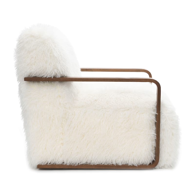 Furniture of America Neyra Modern 28-inch Faux Fur Accent Arm Chair
