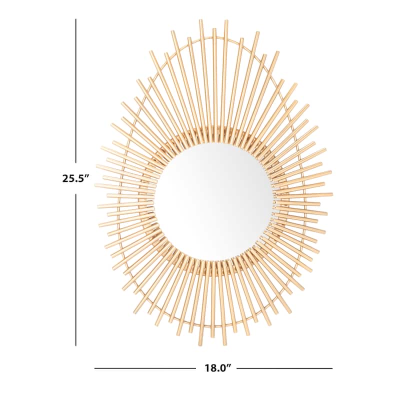 SAFAVIEH Shanequa 18-inch Gold Vertical Oval Mirror - 18" W x 1.5" L x 25.5" H - 18Wx2Dx26H
