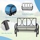 preview thumbnail 22 of 22, 2-Person Patio Glider Bench Cushioned Armrest Rocking Loveseat