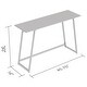 preview thumbnail 4 of 2, Console Table 45L Dark Taupe 1 Shelf Black Metal - 45" x 13.8" x 30"