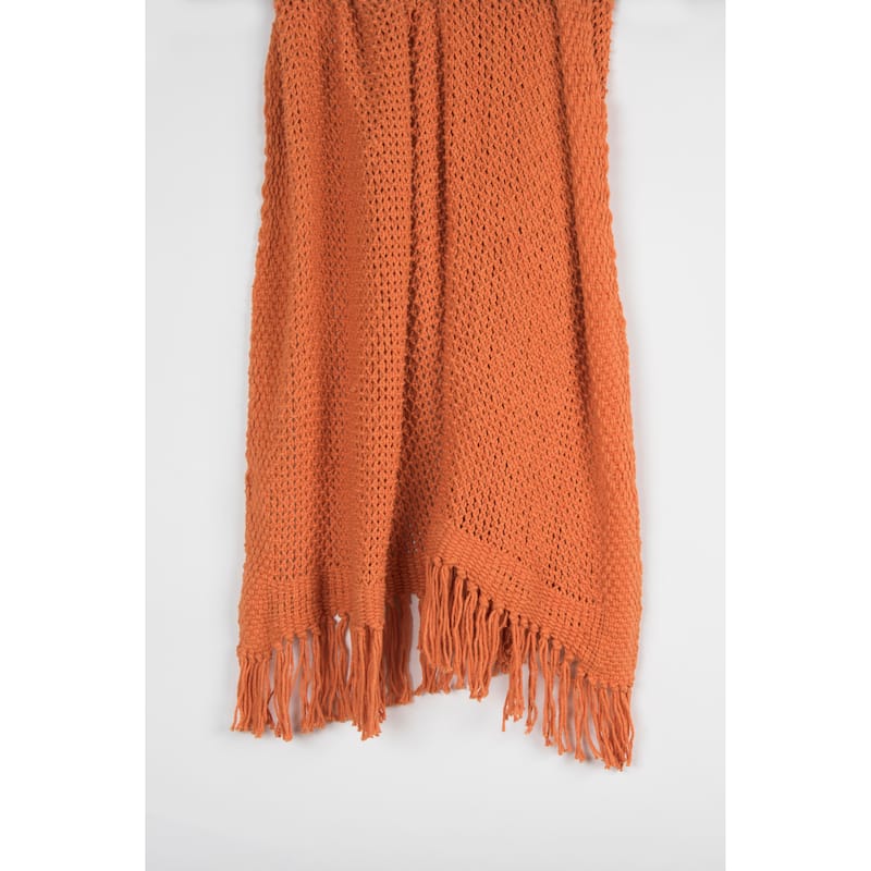 Rizzy Home Knitted Solid Color Throw, 50"X60"