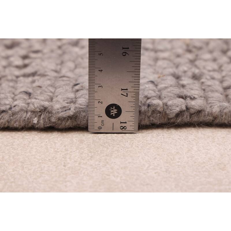ECARPETGALLERY Hand-knotted Looma Grey Wool Rug - 7'11 x 9'6