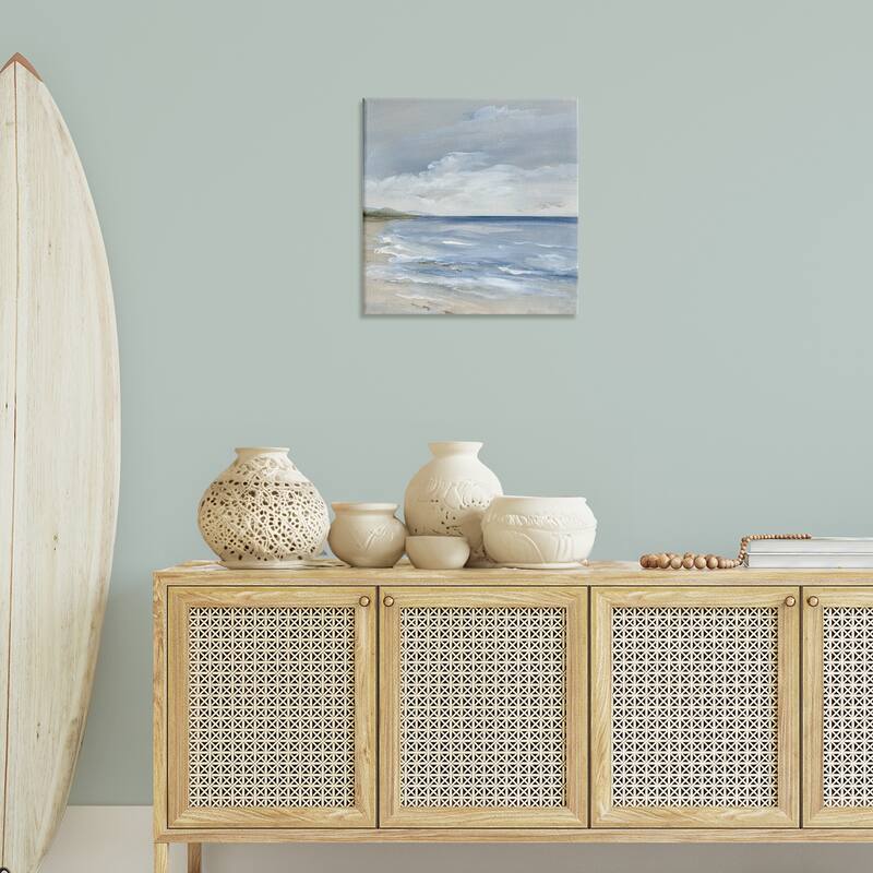 Stupell Stormy Beach Landscape Canvas Wall Art Design By Nan