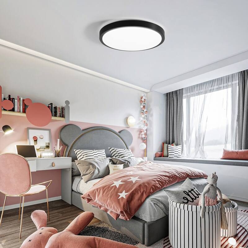 Round LED Ceiling Light Fixture Flush Mount 6500K Cool Daylight Energy