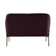 preview thumbnail 8 of 117, Barbara 43" Contemporary Velvet Loveseat Sofa with Goldtone Metal Legs by HULALA HOME