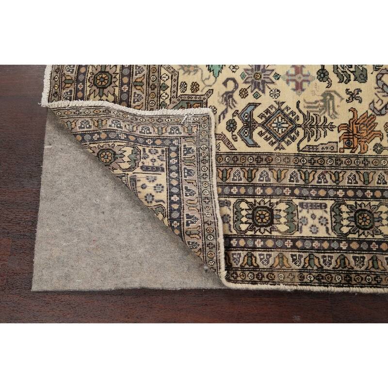 Geometric Tabriz Persian Area Rug Wool Hand-knotted Bedroom Carpet - 5'4" x 9'5"