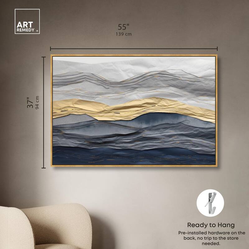 Flowing Golden Tide Canvas by Art Remedy