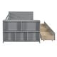 preview thumbnail 14 of 14, Twin Size Pine Wood Daybed Frame with Bookcase and Drawers