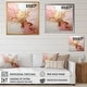 preview thumbnail 4 of 6, Designart "Gold And Pink Paint Fusion" Abstract Painting Framed Canvas Art Print
