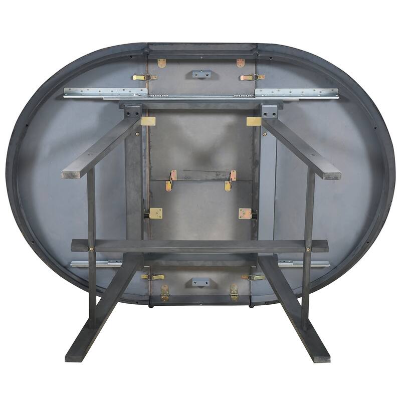 Wood Dining Table Extends From 41.4 " to 56.6", Round Dining Table with Hidden Flip Leaves, Kitchen Table with Rubber Wood Legs